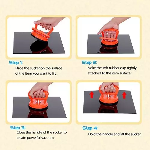 Generic Plastic Single Head Suction Cup Sucker Handle Puller Lifter Dents Remover