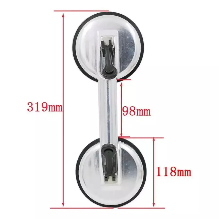 ATOZTOOLS Suction Cup Dent Remover Silver Color Alloy Steel Body for Dent Pulling, Glass Lifting