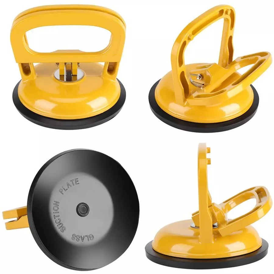 FLAMINGO ENTERPRISE Single Cup Dent Puller Suction Tool Aluminium Alloy Yellow & Black 15 cm Length, FM-381