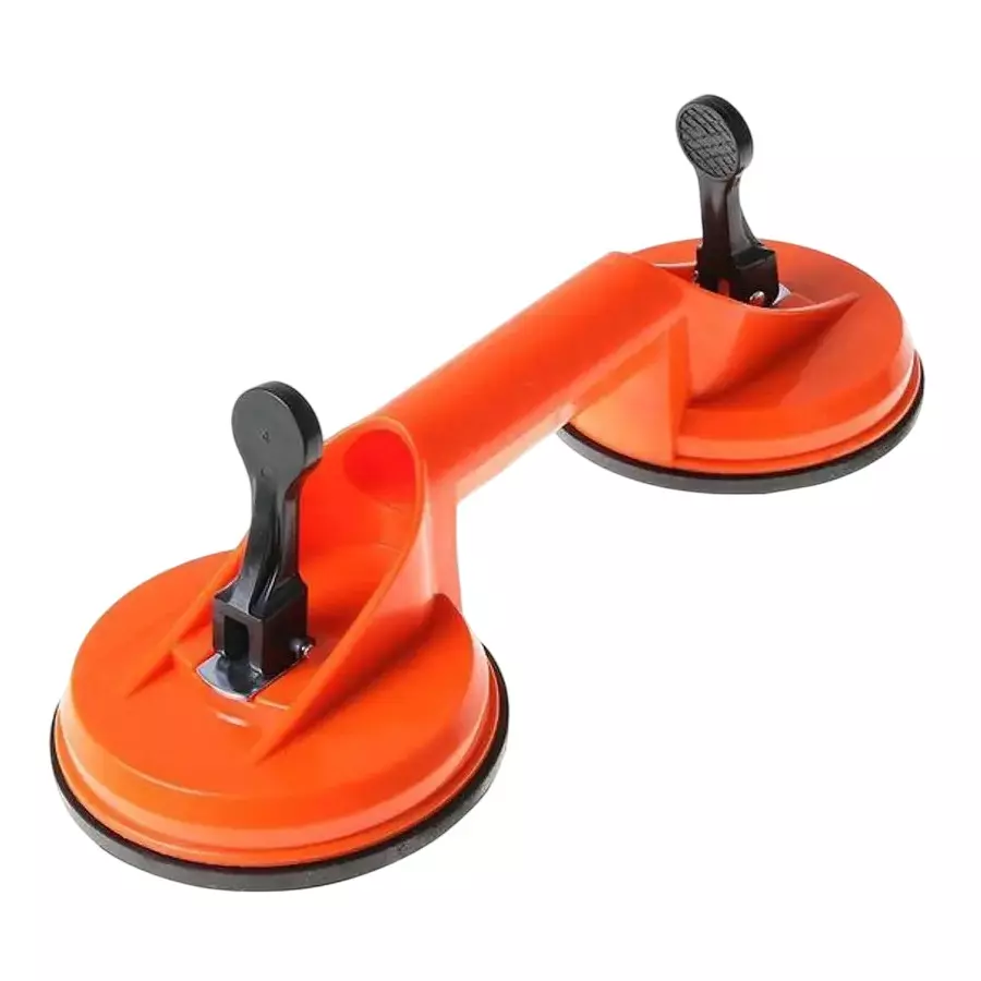 Sauran Vacuum Lifter Suction Cup Red 30 cm Length Iron Hand Grip for Home & Professional Use,