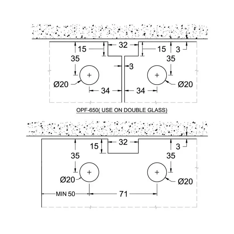 ozone-glass-to-glass-connecting-patch-aluminium-alloy-black-matt-finish-opf-650-std-bm