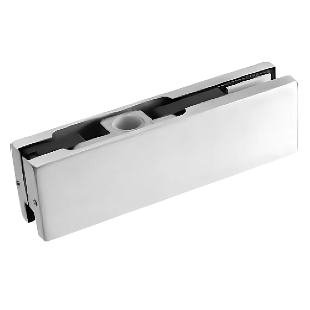 GEZE Stainless Steel 304 Top Patch SS Finish Suitable For 10 to 12 mm Glass Doors, 8115638