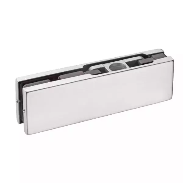 Hettich Bottom Patch HQF 100 Stainless Steel Finish 304 Satin Finish 8-12 mm Glass Thickness, 9228265