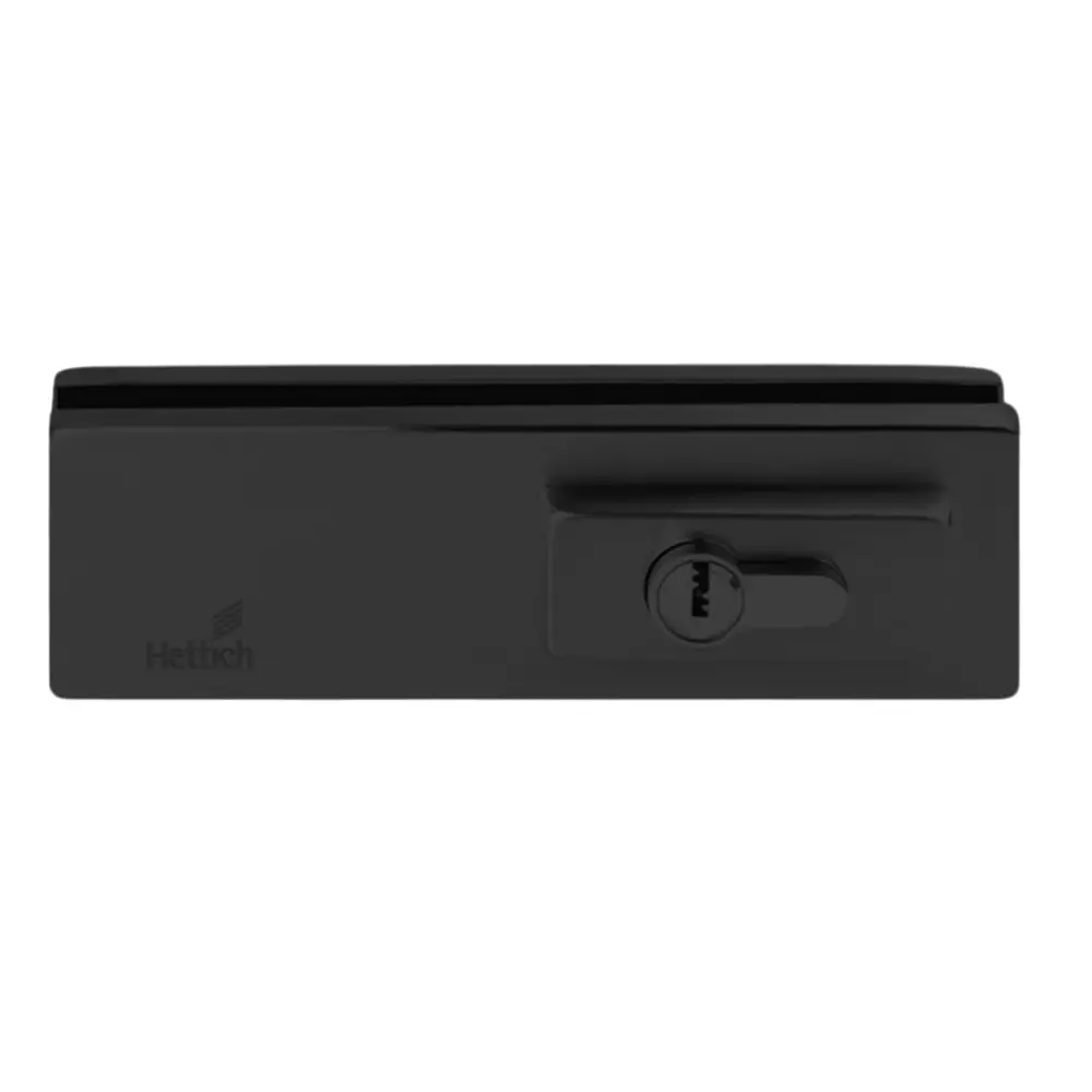 Hettich Corner Patch Lock HGF 500 Stainless Steel Finish 304 Black Finish 8-12 mm Glass Thickness, 9251405