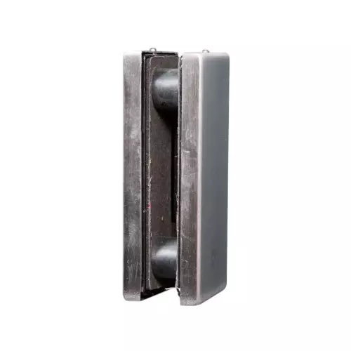 Hettich Glass To Glass Two Panels HGF 920 Stainless Steel Finish 304 Satin Finish 8-12 mm Glass Thickness, 9228274