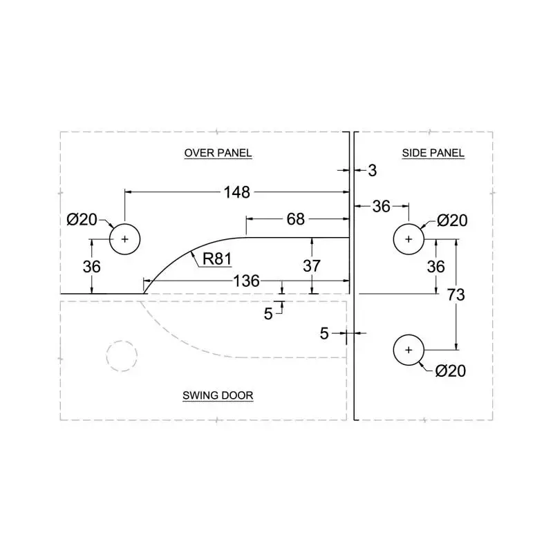 ozone-over-panel-side-panel-connecting-patch-with-pivot-aluminium-alloy-base-high-grade-ss-304-cover-black-matt-finish-opf-1-std-bm
