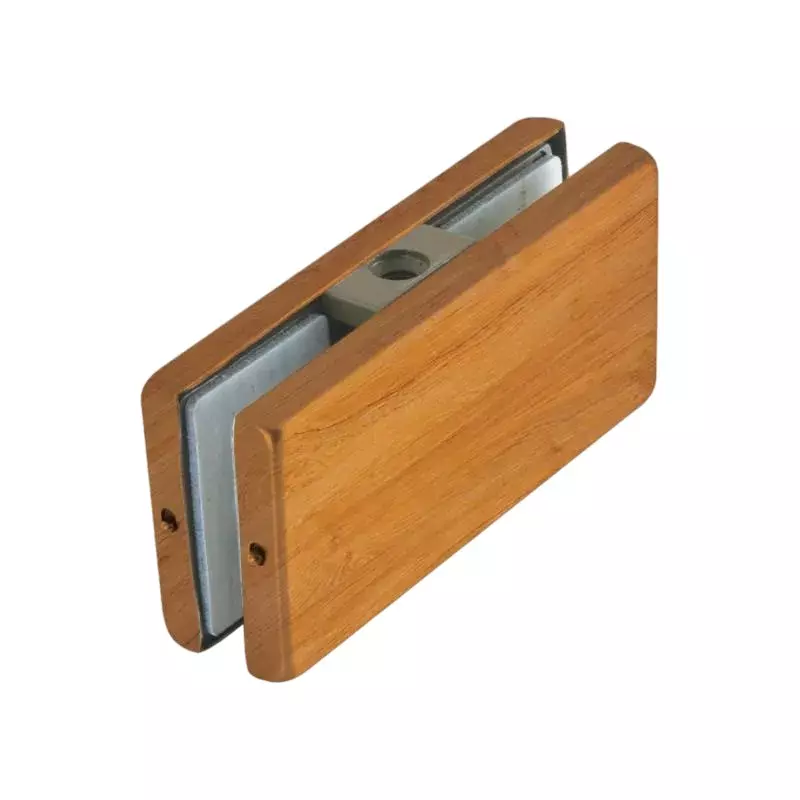 OZONE Glass to Glass Connecting Patch Aluminium Alloy Wooden Finish, OPF-650 STD WD