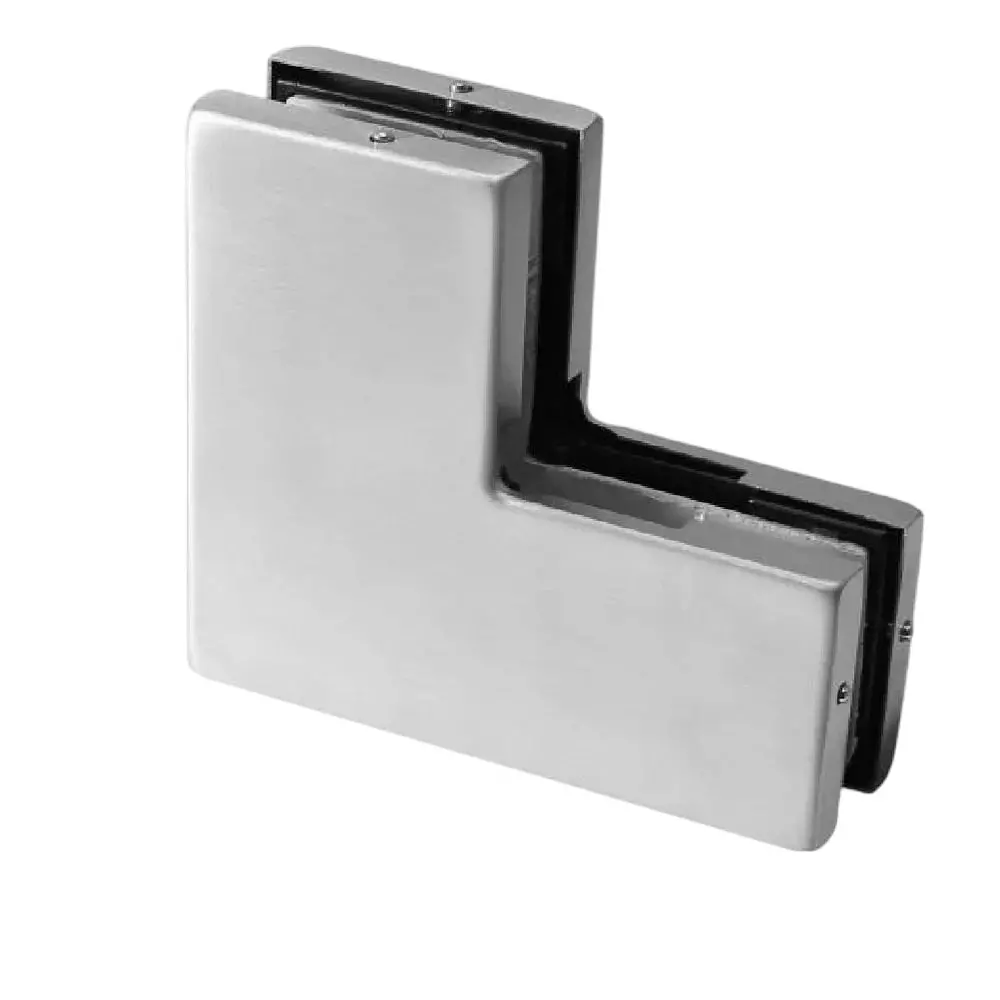 Hettich Connector For Overpanel HGF 940 Stainless Steel Finish 304 Satin Finish 8-12 mm Glass Thickness, 9228276