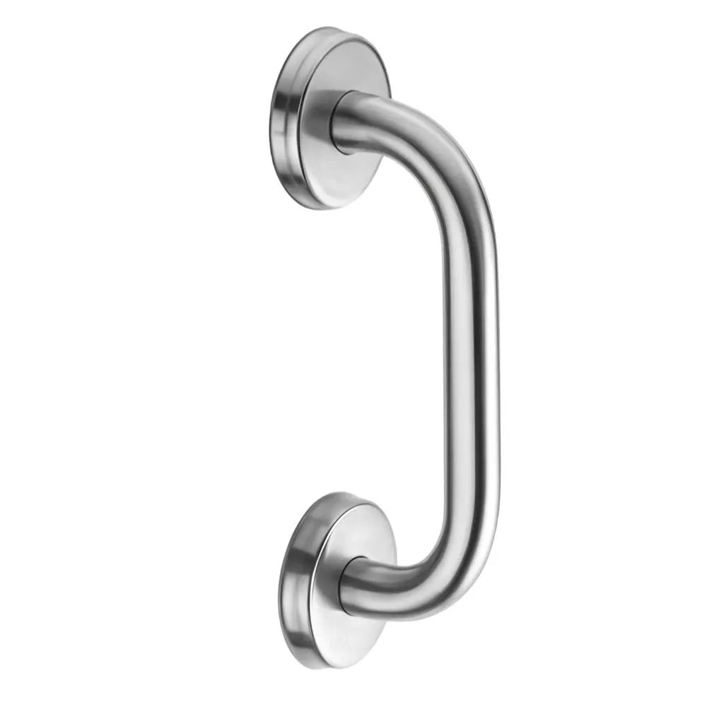 GEZE Stainless Steel 304 D Type Pull Handle Size 600x25 mm and 10-90 mm Door Thickness, 8115419 (Set of 2)