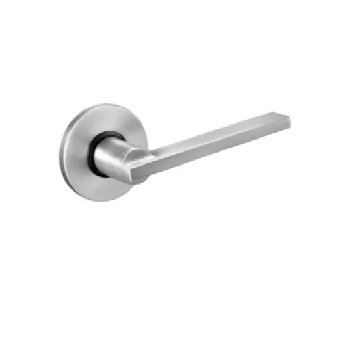 DORMA Solid Lever Handle With Ultra Slim Rose And Escutcheons Quebec Designer SNP Finish, 9126107