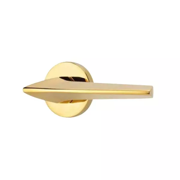 AceLine Door Handle Set Dublin Series Hot Forged Solid Brass PVD Gold Finish