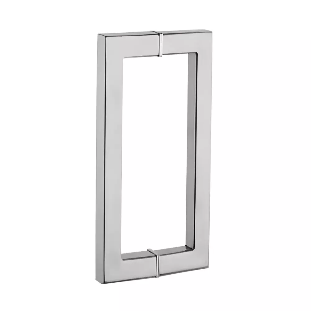 GEZE Stainless Steel 304 D Type Pull Handle Size CC 175 EE 200 DIA 25x25 mm and 10-90 mm Door Thickness, 8115420 (Set of 2)