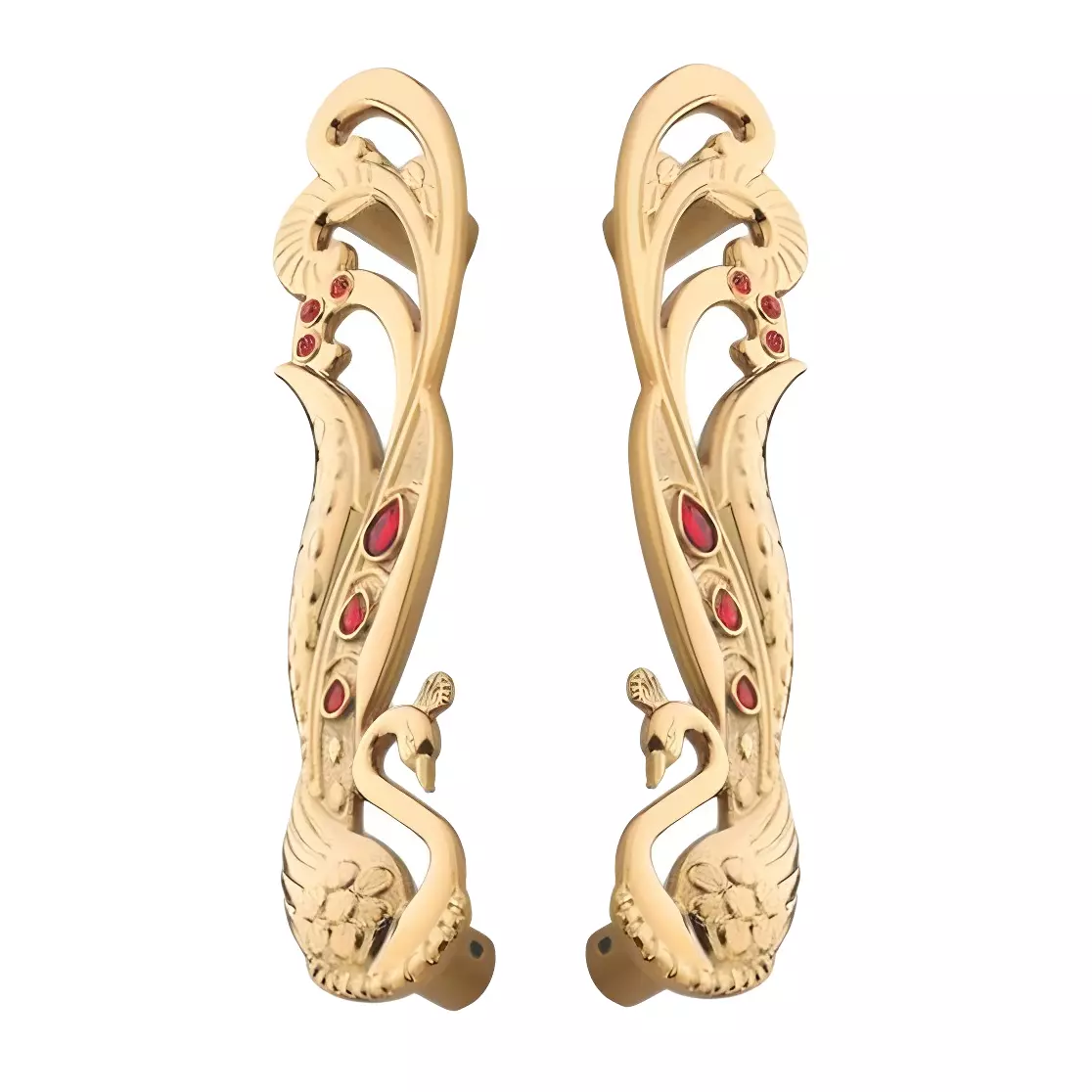 Altitude Main Door Pull Handle Mayur Series Size 300 mm in Metal Body PVD Gold Finish for Residential & Commercial Space (Set of 2)