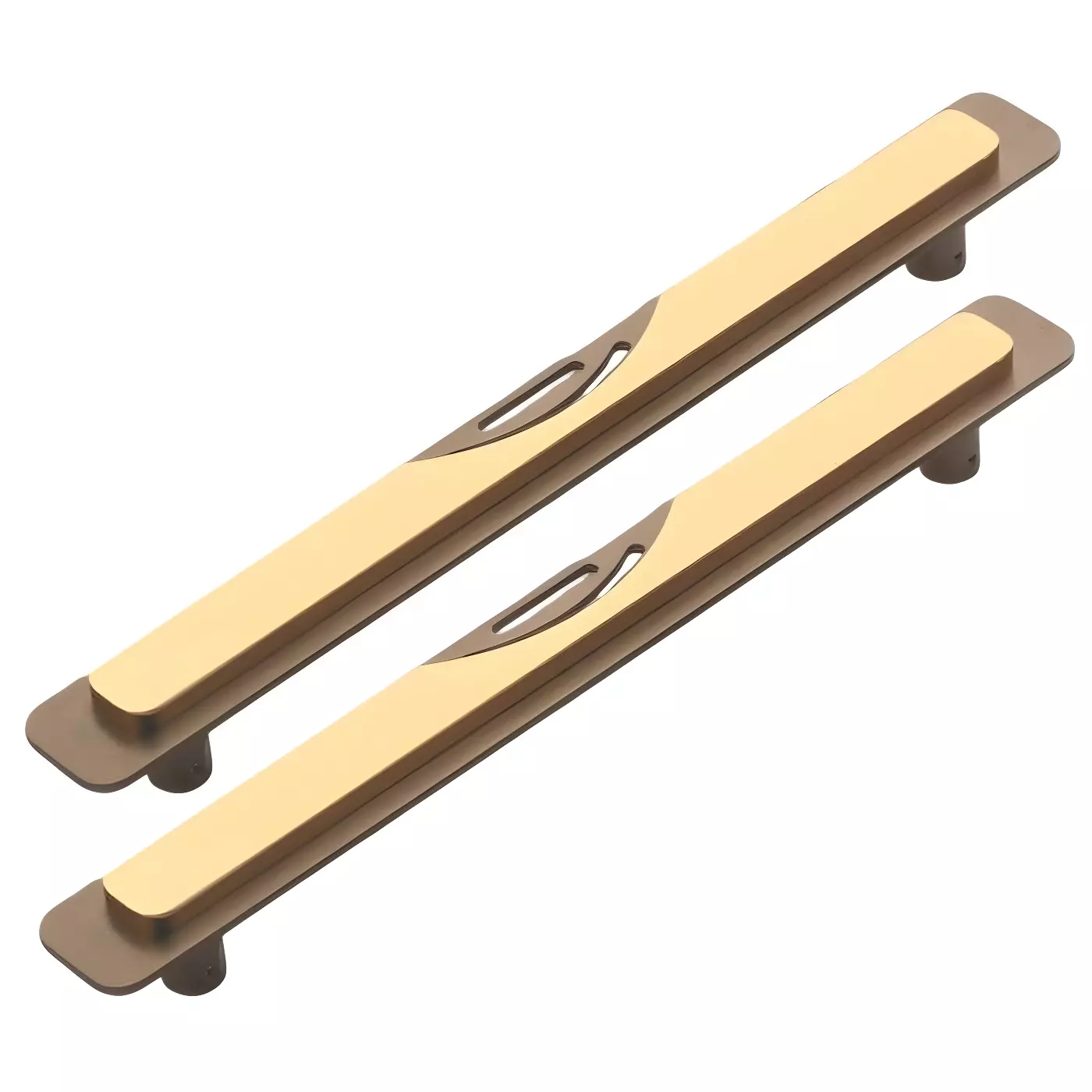 Altitude Main Door Pull Handle Tesla Series Size 450 mm in Metal Body AB/Gold Finish for Residential & Commercial Space (Set of 2)