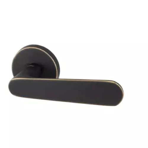 AceLine Door Handle Set Ankara Series Hot Forged Solid Brass ABBR Finish