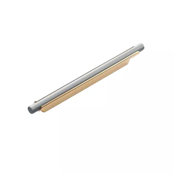 DORIO Jenny Wardrobe Handle Aluminum Brushed Gold & Grey 96 mm, DC-1504