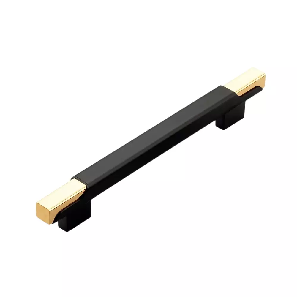 Paras BETA Aluminium Main Door Handle Black Matt + PVD Gold Finish PE-322 (Hole to Hole Distance: 200 - 600 mm)
