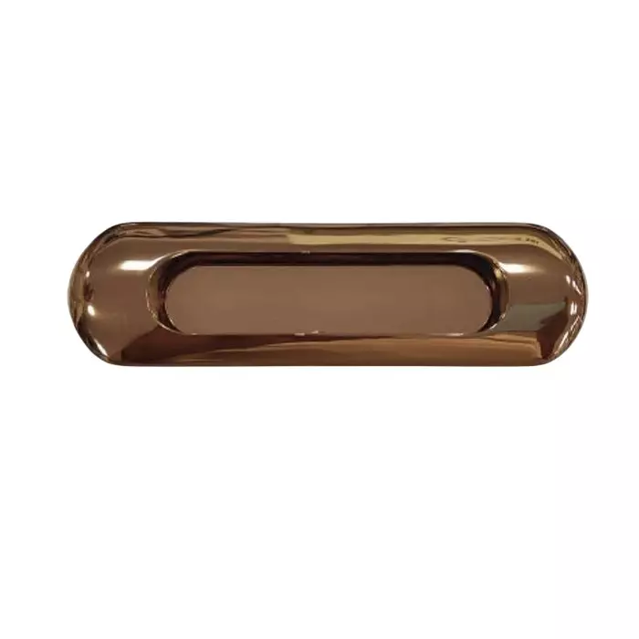 PRADO Sliding Handle 160 mm Size for Drawers and Compartments, OVAL SLIDER ROSEGOLD PVD