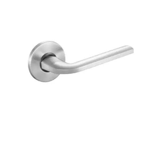 DORMA Solid Lever Handle With Ultra Slim Rose And Escutcheons Kewell Designer SNP Finish, 9126105