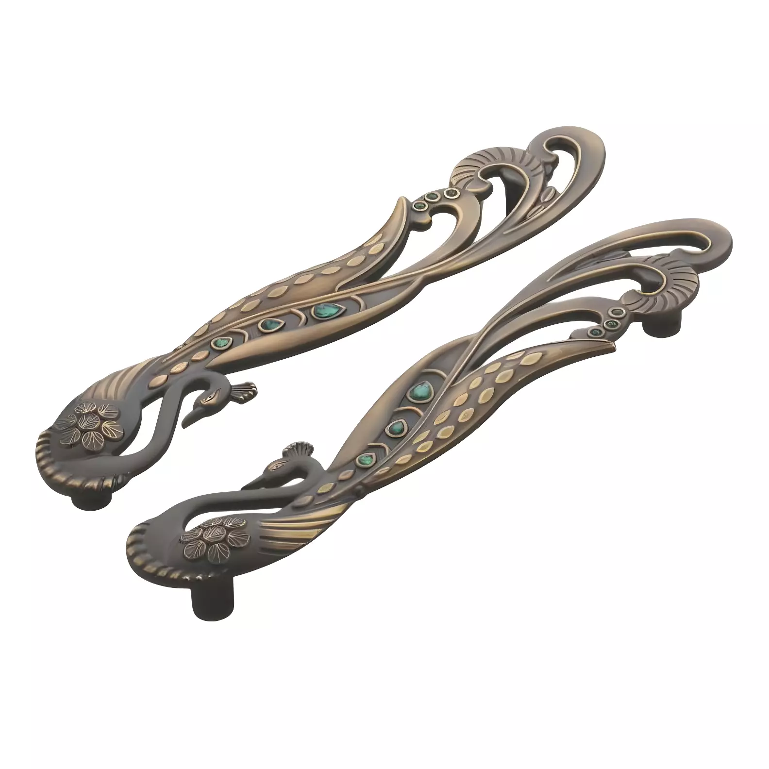 Altitude Main Door Pull Handle Mayur Series Size 200 mm in Metal Body Brass/AB Finish for Residential & Commercial Space (Set of 2)