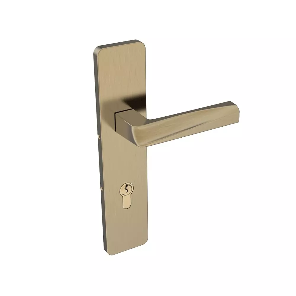 GODREJ Ugo Plate Handle 250 mm Euro Modern Theme Antique Brass Finish, 9273