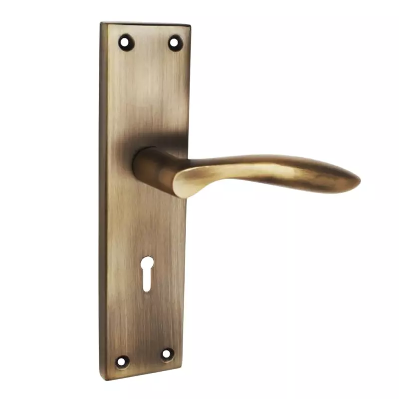 Harrison Door Handle 200 mm Plate Size Antique Finish for Aluminium & Wooden Door, B-444