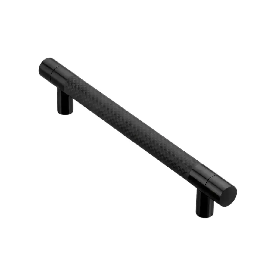 Paras DIAMOND Aluminium Main Door Handle Black Matt Finish PE-312 (Hole to Hole Distance: 300 - 450 mm)