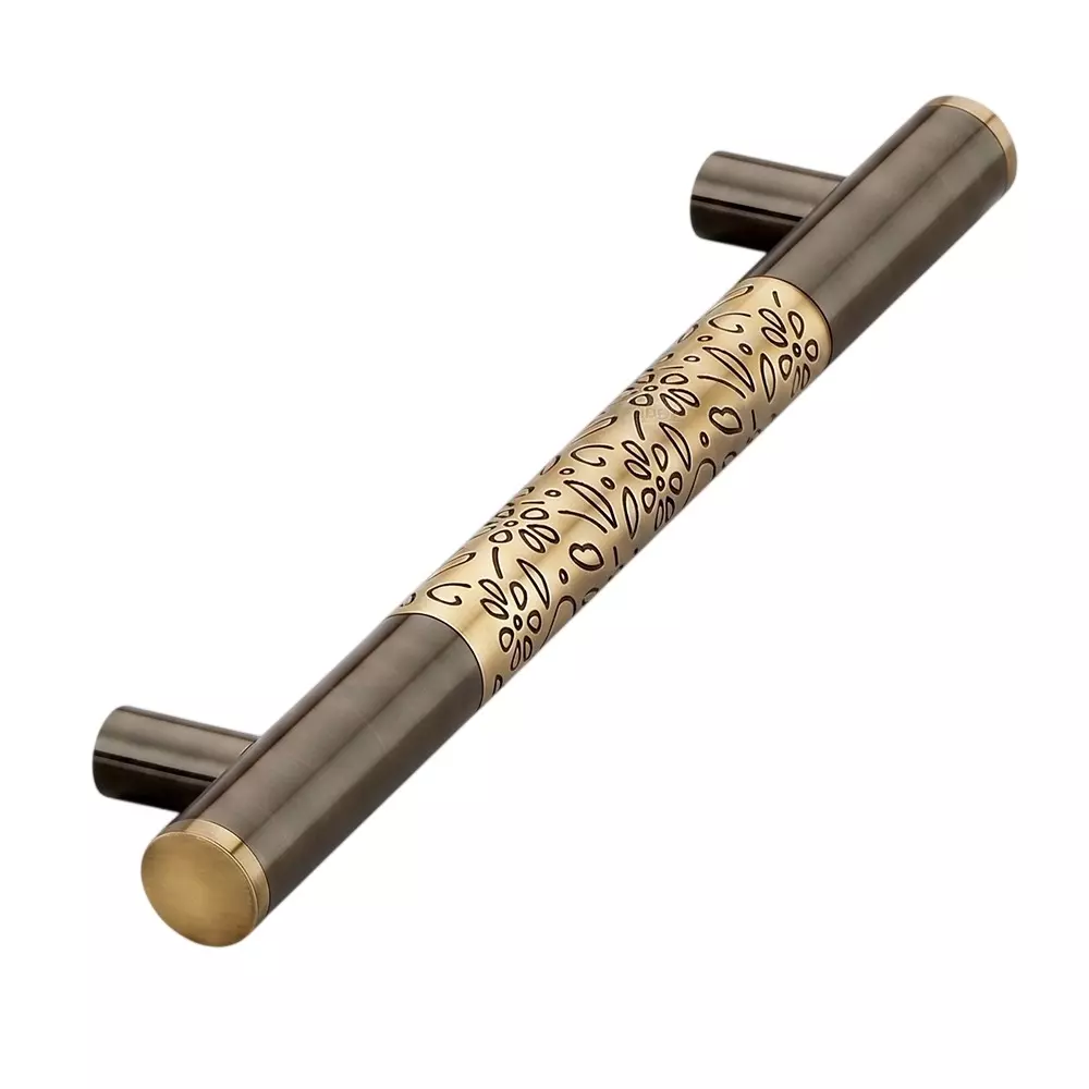 paras-floral-main-door-handle-450-mm-hole-to-hole-distance-stainless-steel-material-antique-brass-finish-pe-326