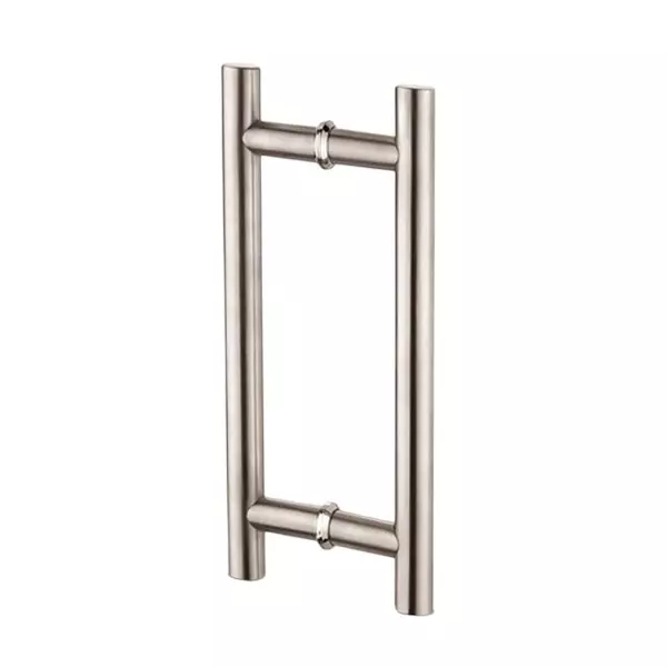 Paras Glass Door Handle H-Type Stainless Steel 350 mm Hole to Hole Distance 25 mm Diameter Matt Finish