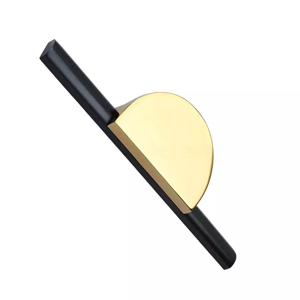 Decorio Wardrobe Handle Right 160 mm Z Black / PVD Gold, WDC-1149