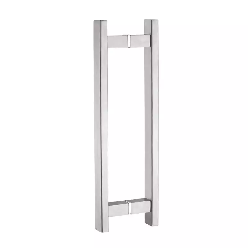 GEZE Stainless Steel 304 H Type Pull Handle Size 15 x 30 x 400 mm and 10-90 mm Door Thickness, 8115408 (Set of 2)