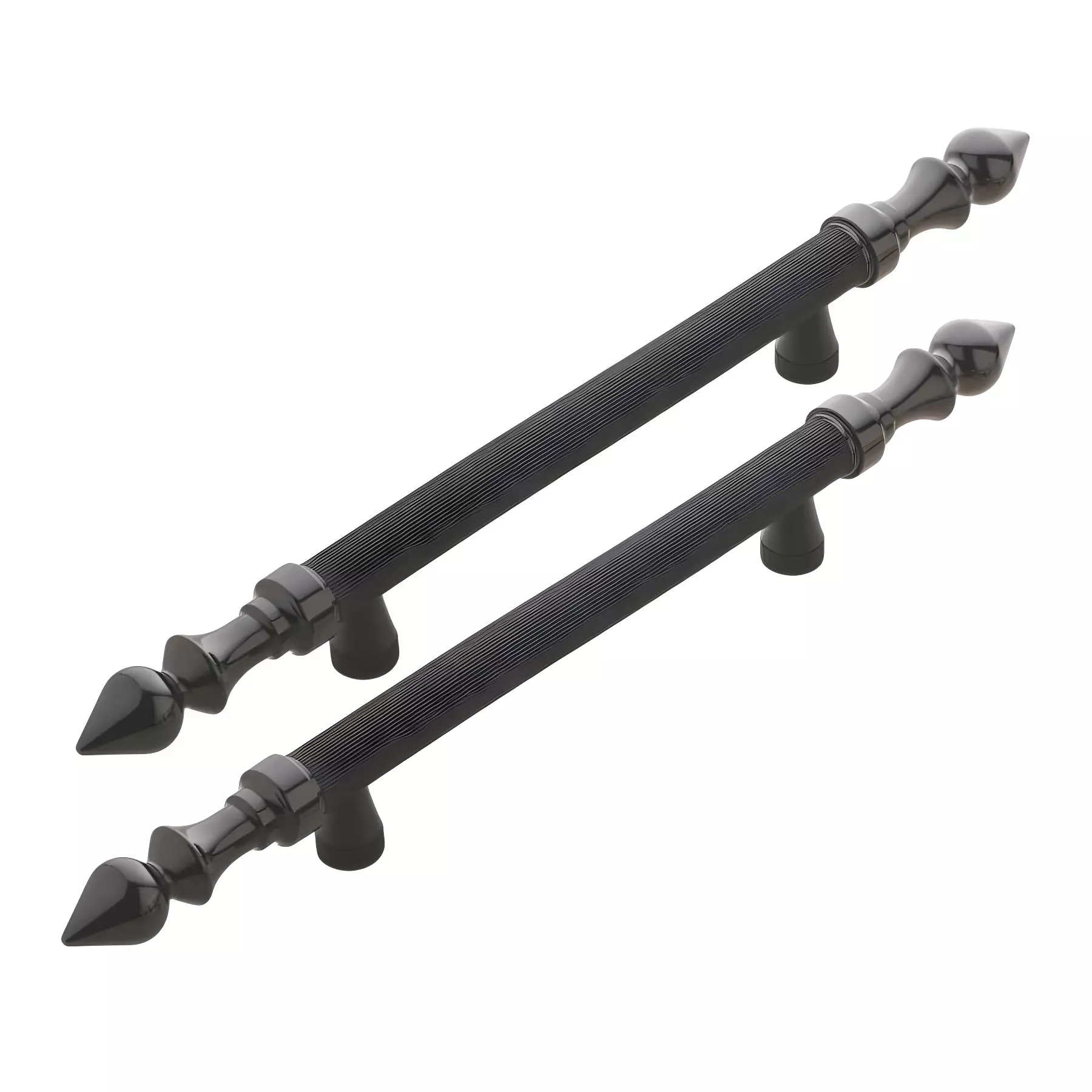 Altitude Main Door Pull Handle Elegance Series Size 600 mm in Metal Body Silk Black/PVD Black Finish for Residential & Commercial Space (Set of 2)