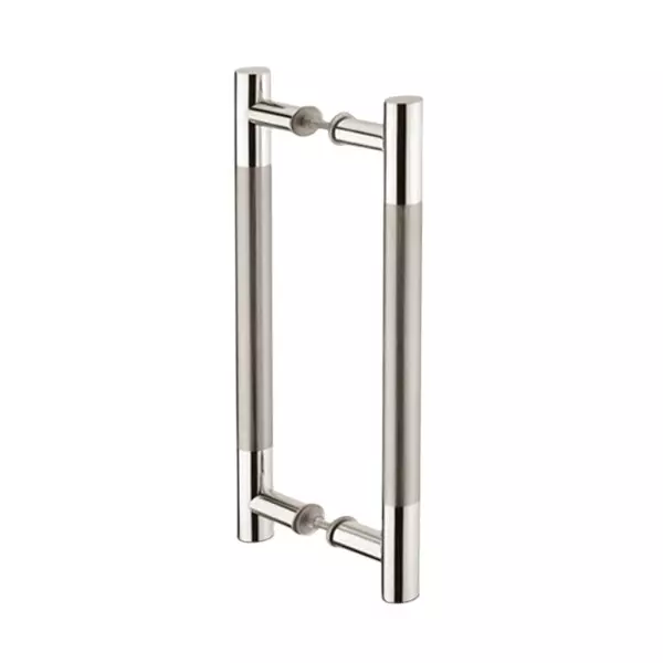 Paras Stainless Steel Glass Door Handle Two-Tone (T.T) Finish H-Type (Hole to Hole Distance: 250 - 350 mm)
