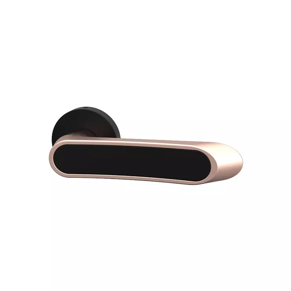 GODREJ NEH 21 Rose Handle 28-40 mm Door Thickness Matte Black Rose Finish, 3551