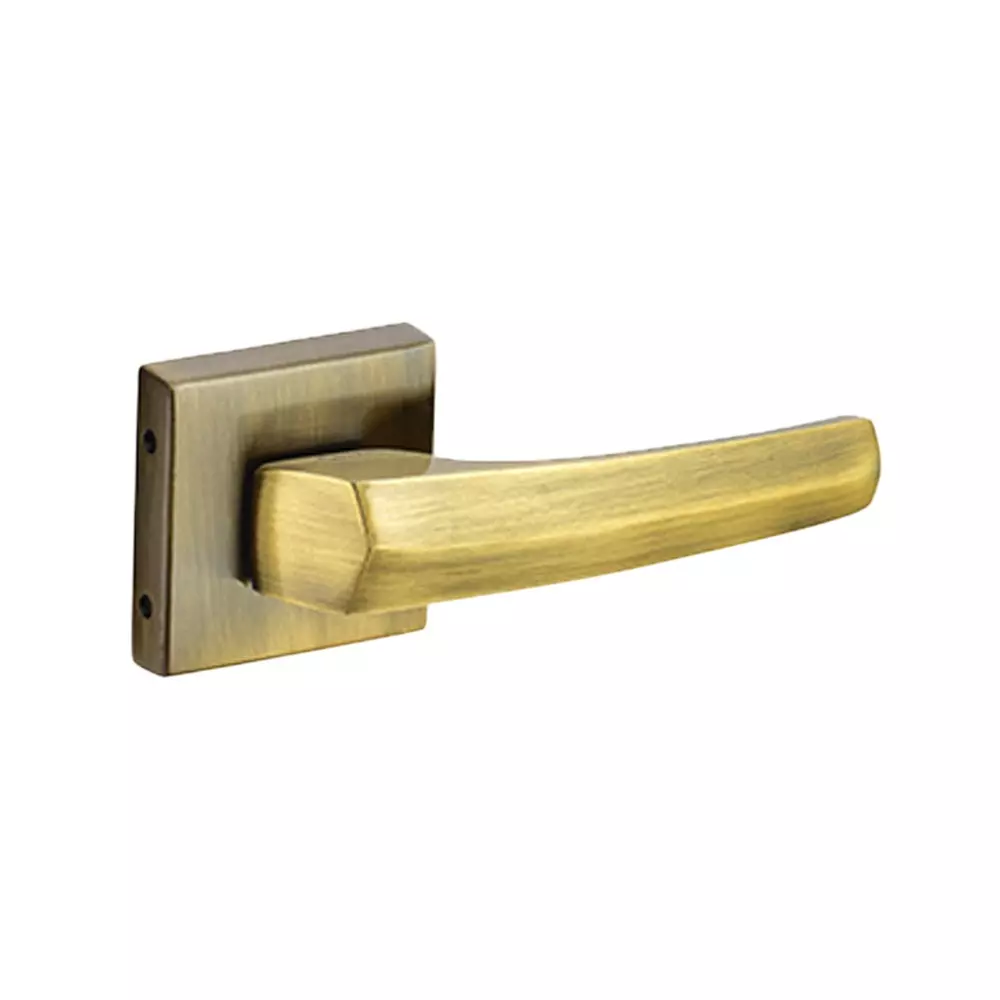 Link Resolute Rose Door Handle One Side Key Antique Finish