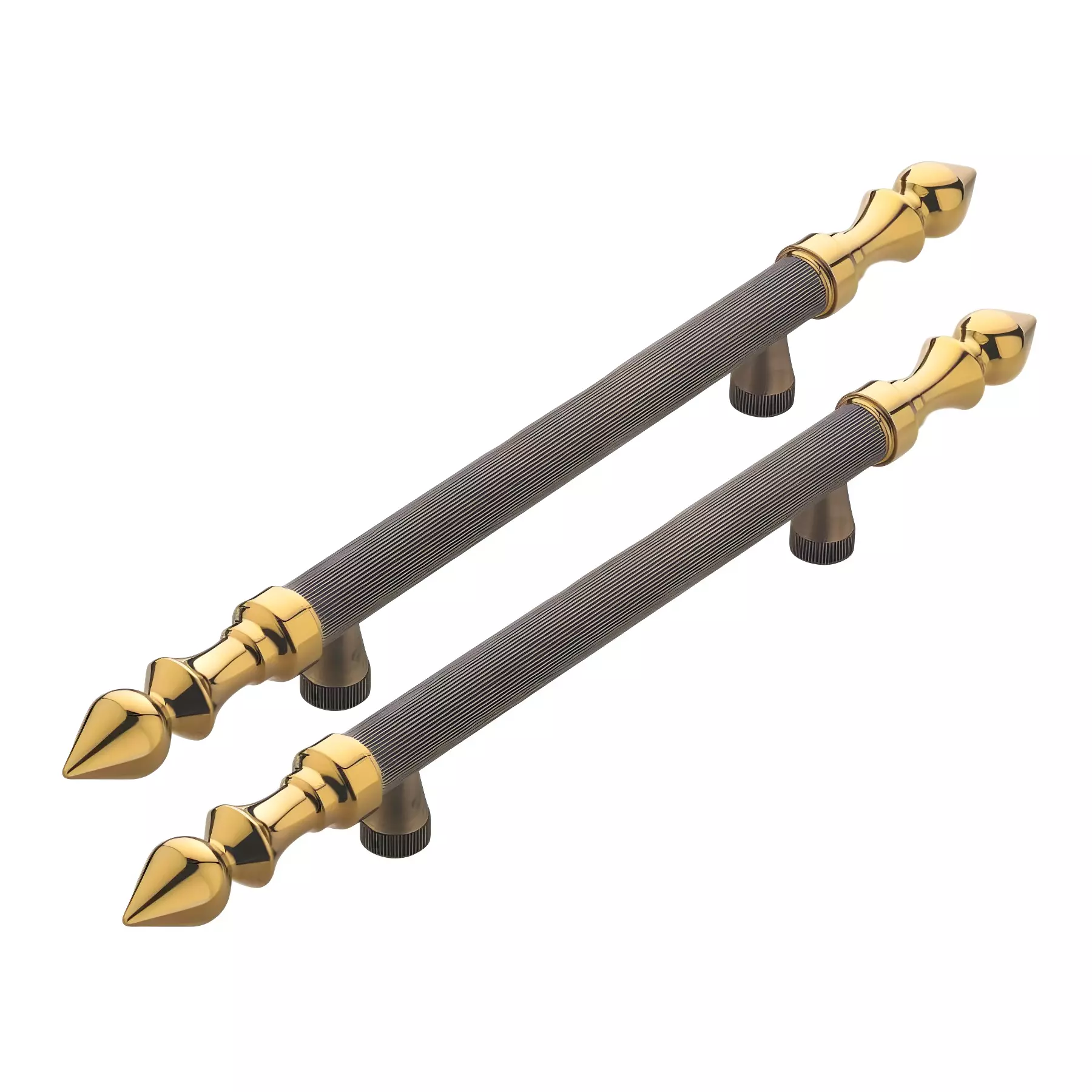 Altitude Main Door Pull Handle Elegance Series Size 450 mm in Metal Body PVD Gold/AB Finish for Residential & Commercial Space (Set of 2)