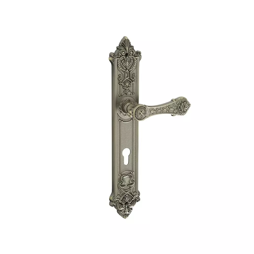 GODREJ SEH 03 Plate Handle 340 mm Smart Ethnic Theme Antique Brass Finish, 9271