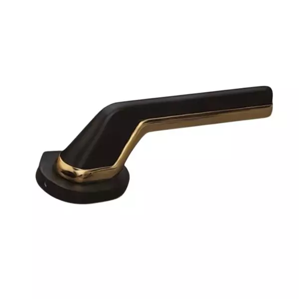 Paras Mortise Handle Zinc Material Black Matt + PVD Gold Finish for Wooden, Metal & Composite Doors, P 2042