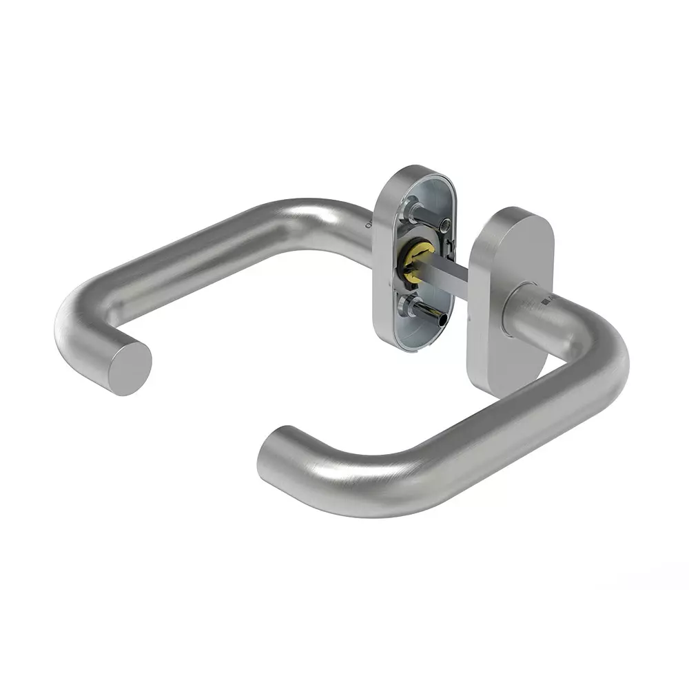 AIDO XL-C 2000 - D4 Hollow Lever Handle With Oval Roses And Escutcheons