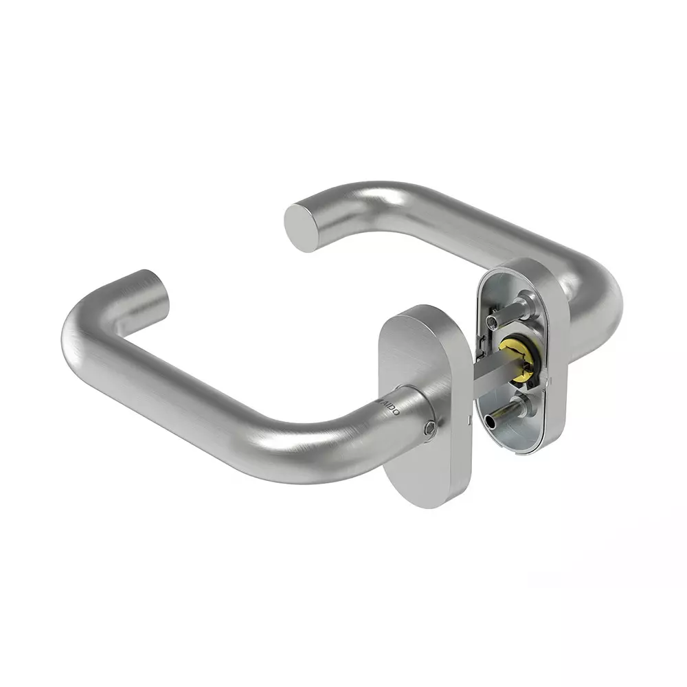 AIDO XL-C 2000 - D4 Hollow Lever Handle With Oval Roses And Escutcheons