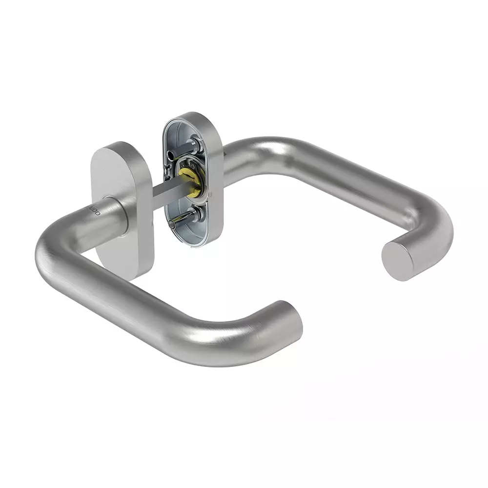 AIDO XL-C 2000 - D4 Hollow Lever Handle With Oval Roses And Escutcheons