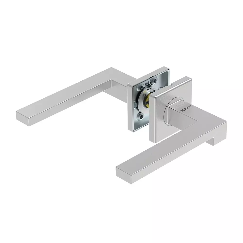 AIDO XL-C 2103 Solid Lever Handle With Square Roses and Escutcheons