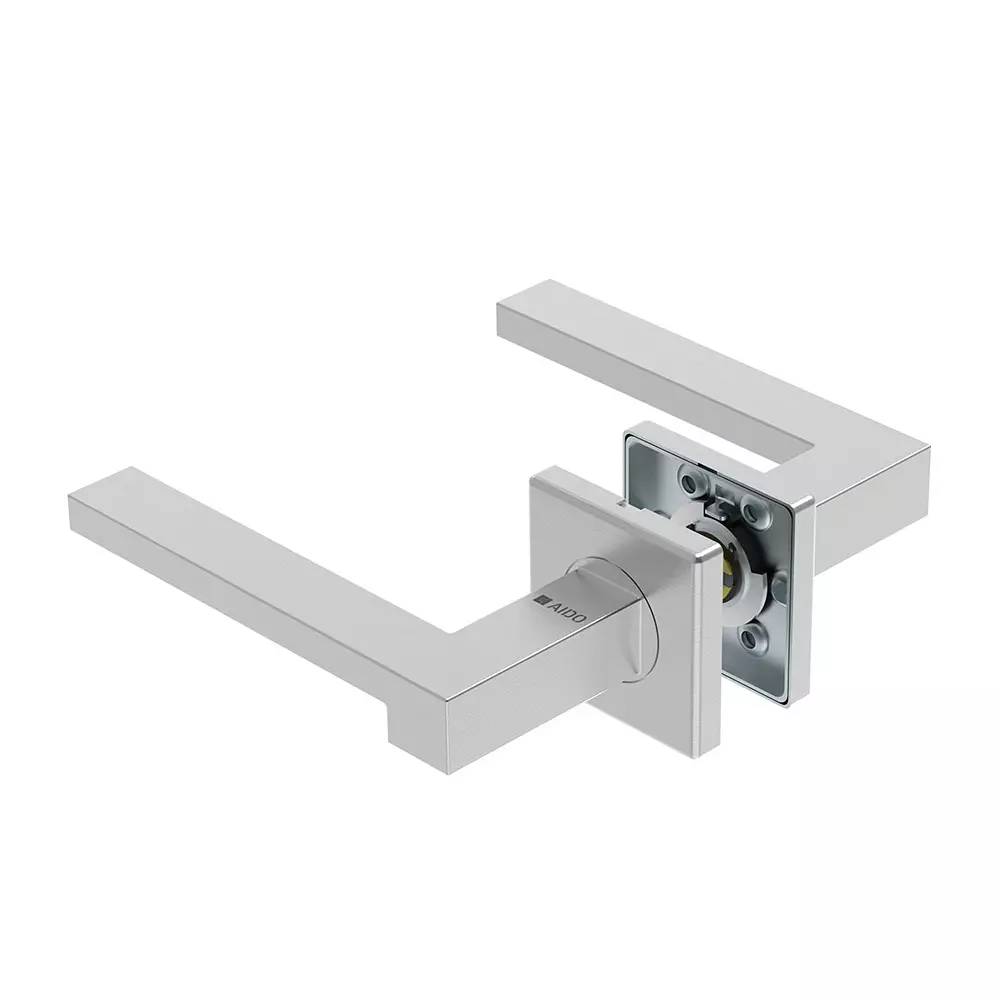 AIDO XL-C 2103 Solid Lever Handle With Square Roses and Escutcheons