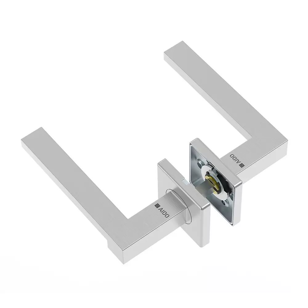AIDO XL-C 2103 Solid Lever Handle With Square Roses and Escutcheons