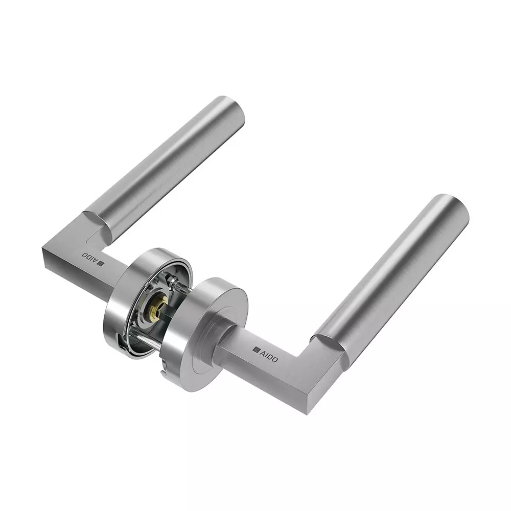 AIDO XL-C 2102 Solid Lever Handle With Round Roses and Escutcheons