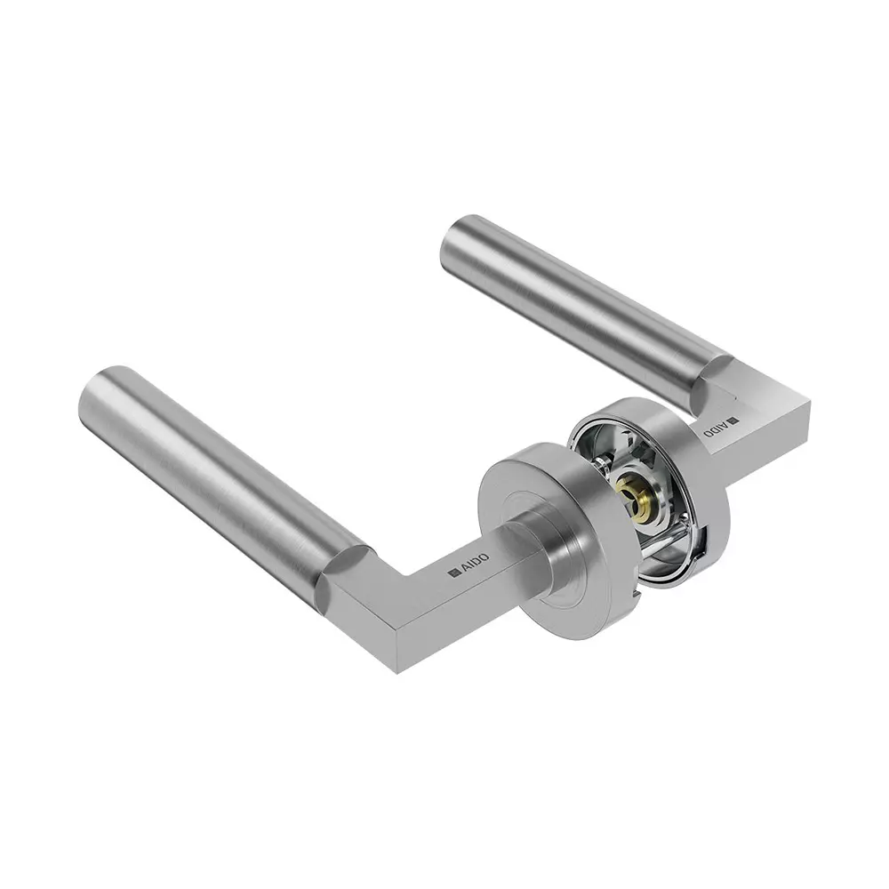 AIDO XL-C 2102 Solid Lever Handle With Round Roses and Escutcheons