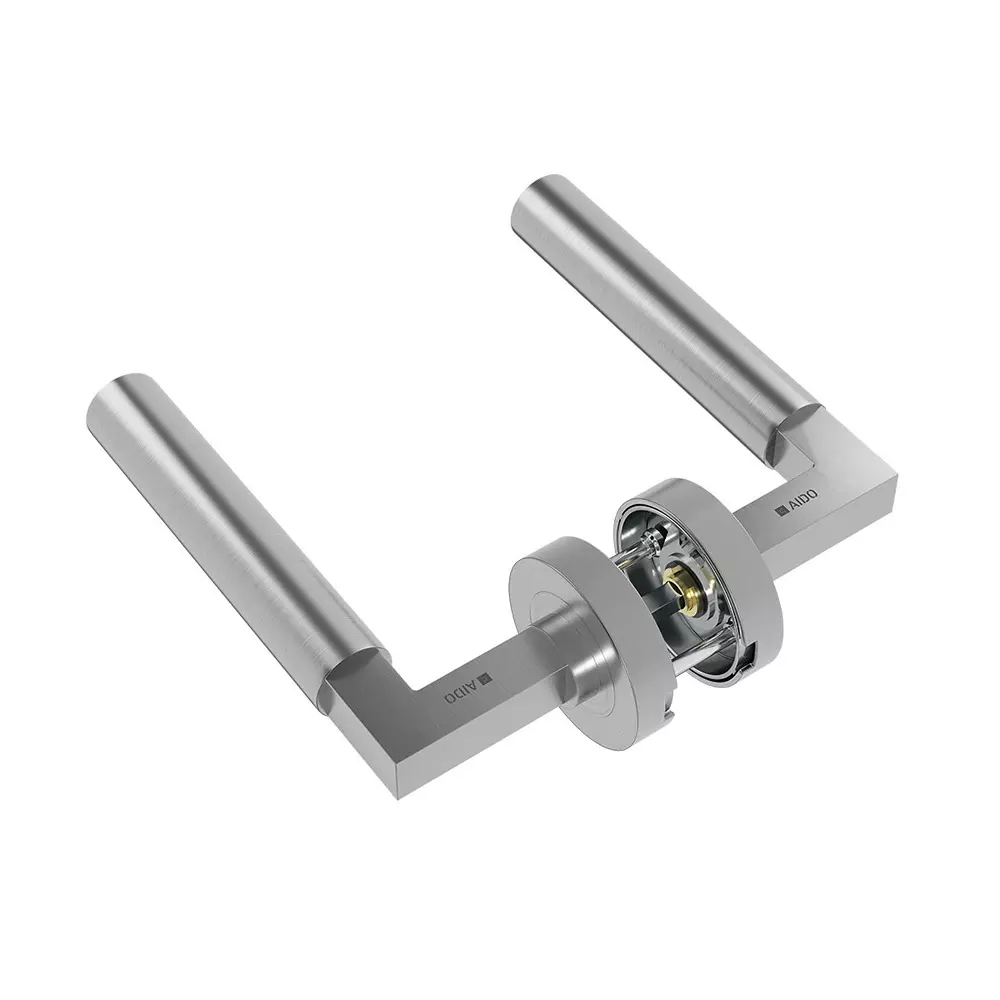 AIDO XL-C 2102 Solid Lever Handle With Round Roses and Escutcheons