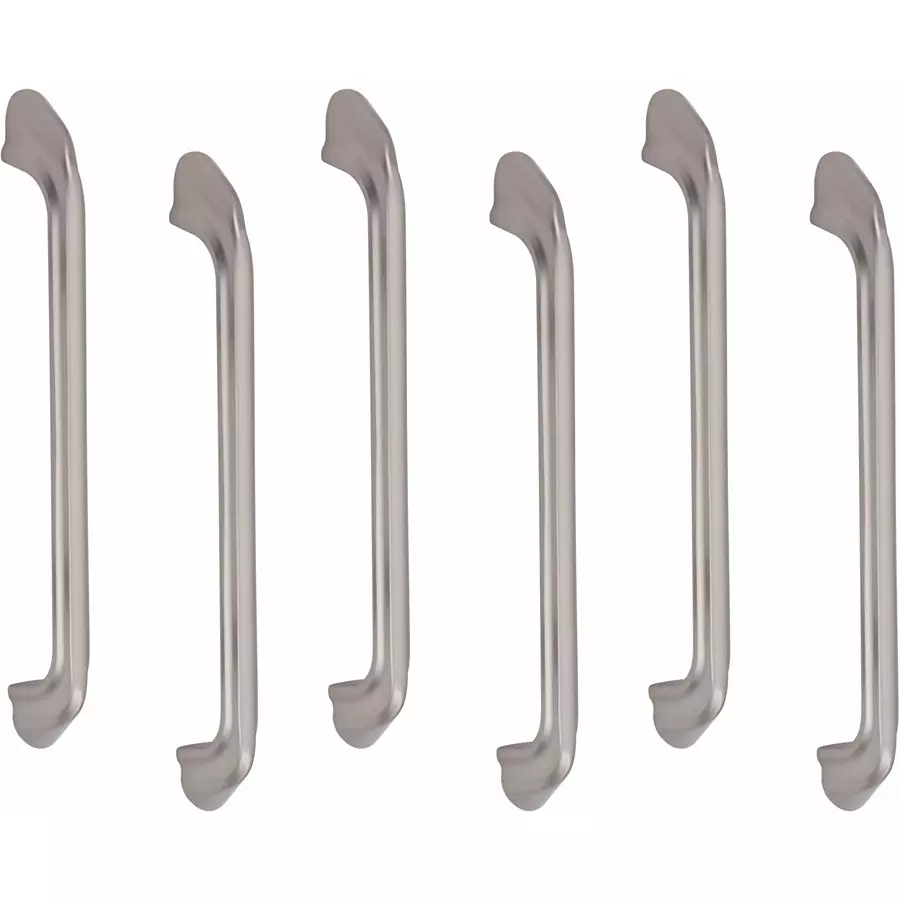 Atom Zinc Silver Glossy Finish Cabinet/Drawer Handle, CH-ZN-228-SS-08-106 (Pack of 6)