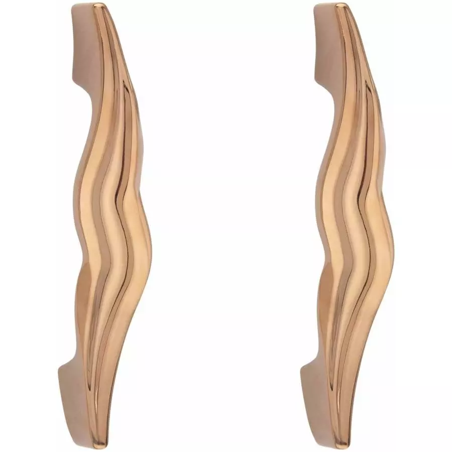 Atom Zinc Gold Glossy Finish Cabinet/Drawer Handle, CH-ZN-FEMIN-RG-04-102 (Pack of 2)