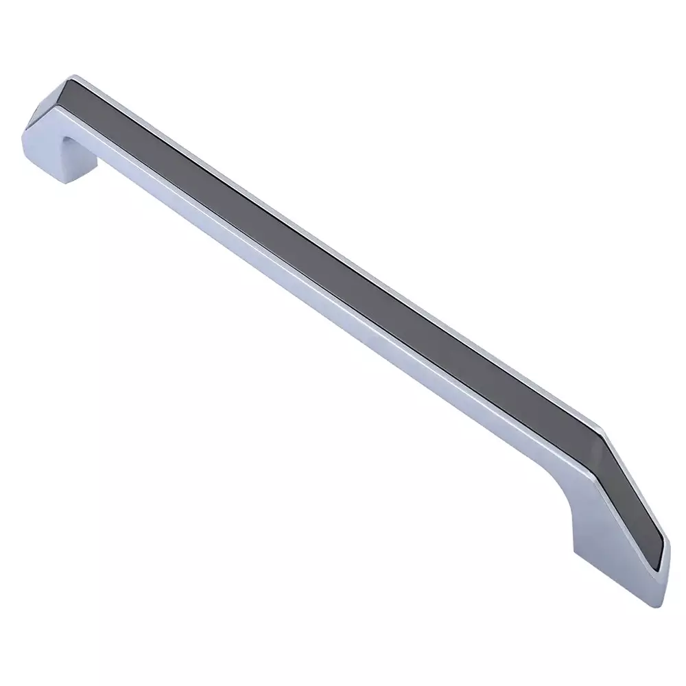 Magmus Cabinet Handle MHR-145 288 mm (11.33 inch) Zinc Chrome Polish / Satin Black, 288107145.1